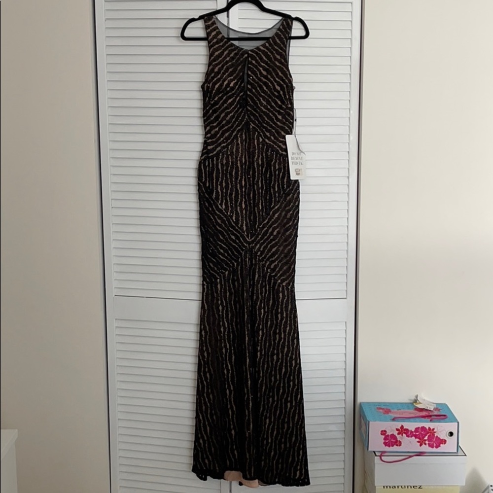 Hayden sequin print long gown